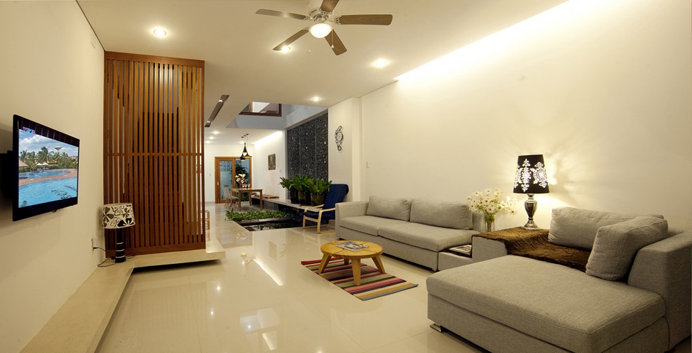 Tùy vào diện tích ngôi nhà để làm diện tích giếng trời cho phù hợp